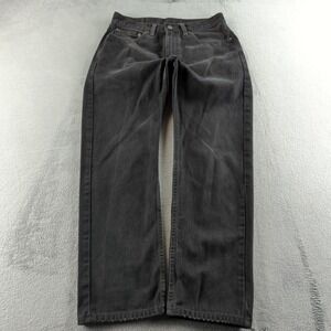 Levis Jeans Mens 34x32 (Fits 32x32) Black Faded 505 Straight Denim Cotton Pants